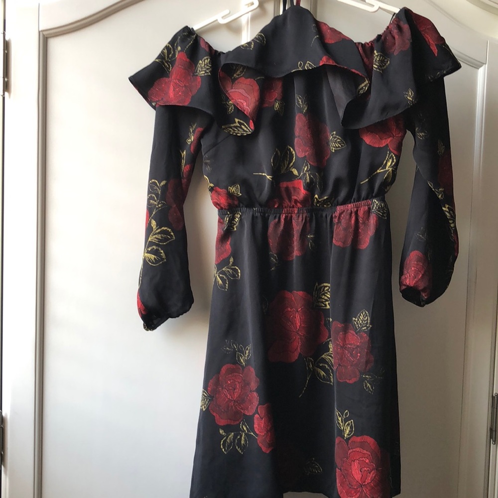 Off-Shoulder Floral Dress